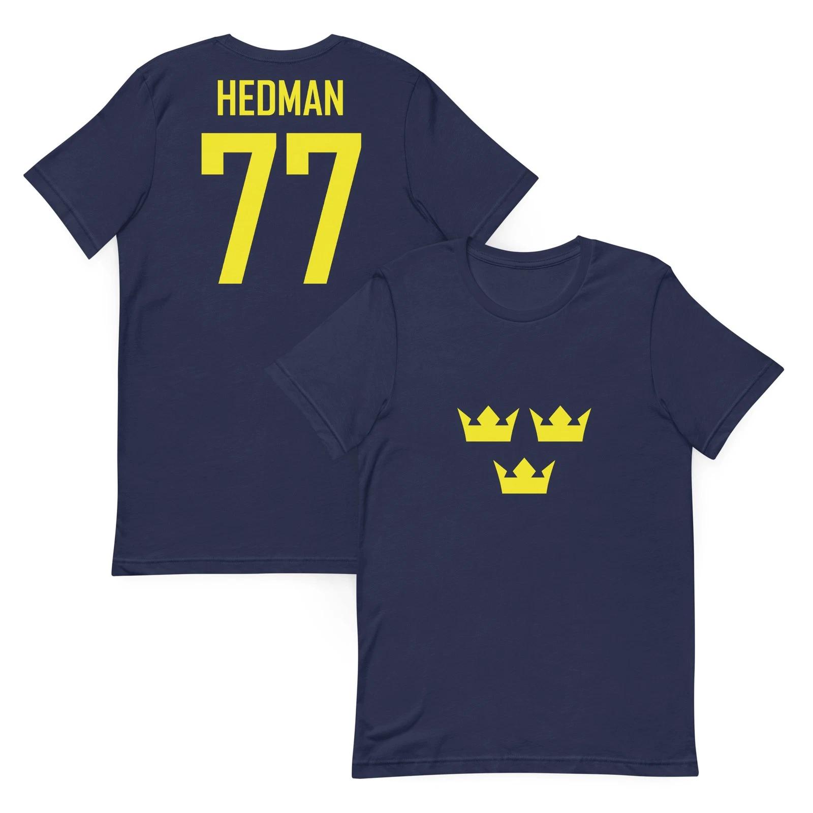 Victor Hedman #77 Team Sweden Hockey Jersey Shirt Olympics World L