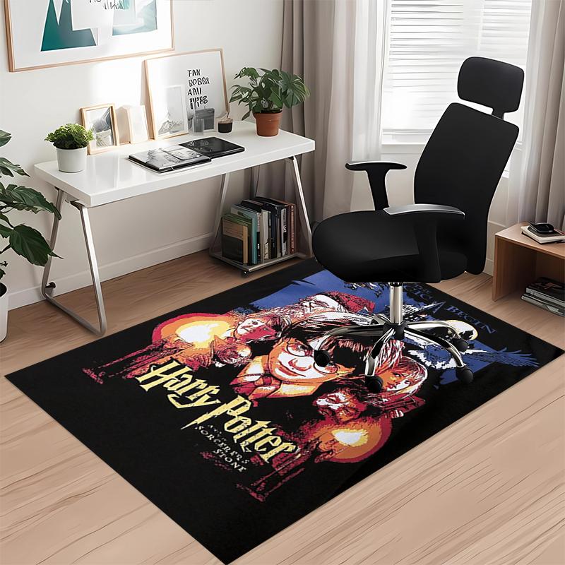 Harry Potter Printed Carpet, for Office Chair Living Room Bedroom Kitchen Room Decor Gifts.