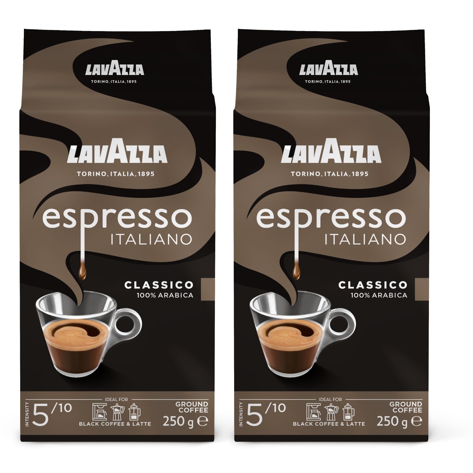 

LAVAZZA Espresso Italiano Ground 500g x Regular Drip Espresso Coffee, (250g 2), Coffee, Filter,