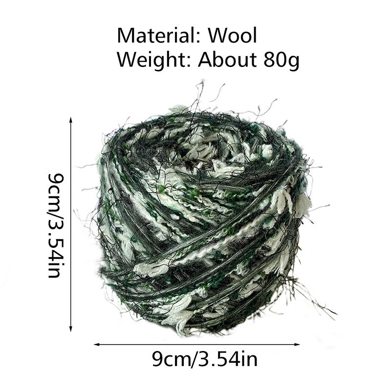 80g/ball Butterfly Yarn Wool Soft Blended Yarn Mohair Hand Dyed Yarn DIY Knitted Crochet Scarf Hat Sweater and Bag