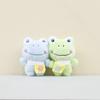 Sweet Blue And Green Frog Plush Pendant Keychain Perfect Accessory Backpack