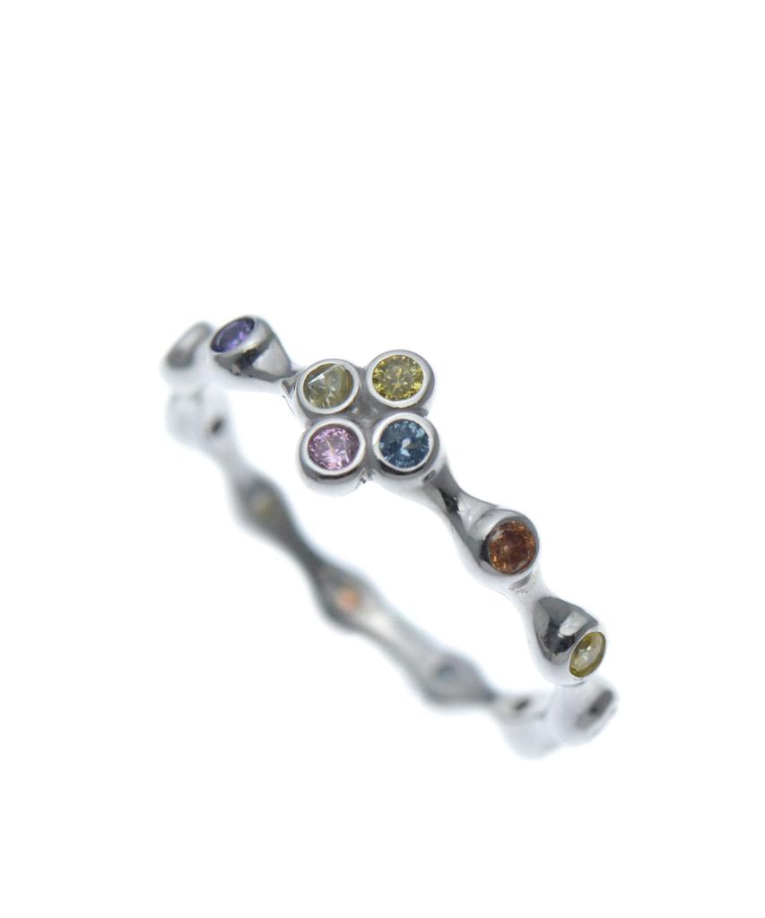Vivus Iris White Gold Silver Ring