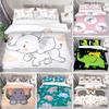 Cartoon Elephant Lovely Animal Theme Comfortable Duvet Cover Pillowcase Bedding Set Children Bedroom Decoration Home Textile