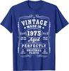 Vintage 50 Birthday Decorations Unisex 50 Year 1975 50th Birthday T-Shirt