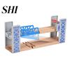 Wooden Double Deck Bridge Overpass Toy DIY Train Tracks Railway Scene Accessory