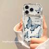 Shockproof Luxury Soft TPU Cover For iPhone 17 Pro Max Air 16e 16 15 14 13 Pro Max 12 11 Line Butterfly Electroplated Phone Case