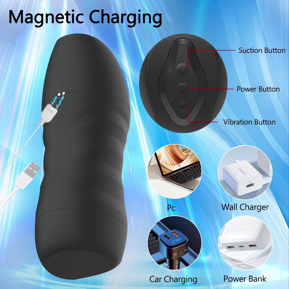 Sucking Masturbator Powerful Vibrating  Male Masturbation Cup Men's Penis Trainer Pocket Pussy Adult Sexy Sex Toy For Men