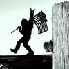 Add a Touch of Americana to Your Garden with 1pc Sasquatch Yard Art Silhouette – Ideal for Garden Party Décor and Outdoor Spaces