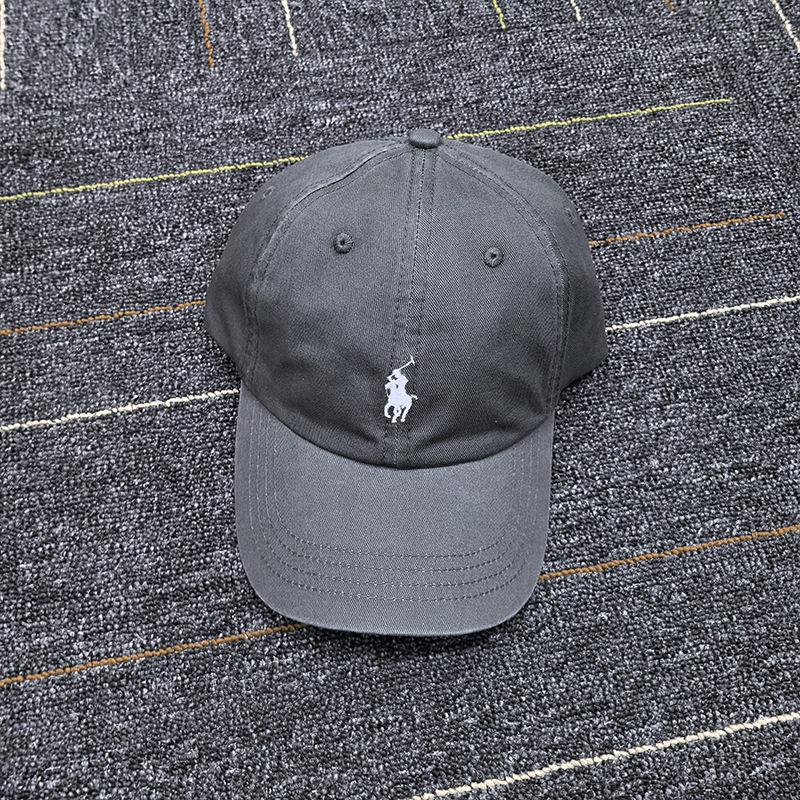 Gorra de Béisbol Polo Ralph Gray RL con Bordado de Logo de Caballo Pequeño - Sombrero de Copa Suave Unisex