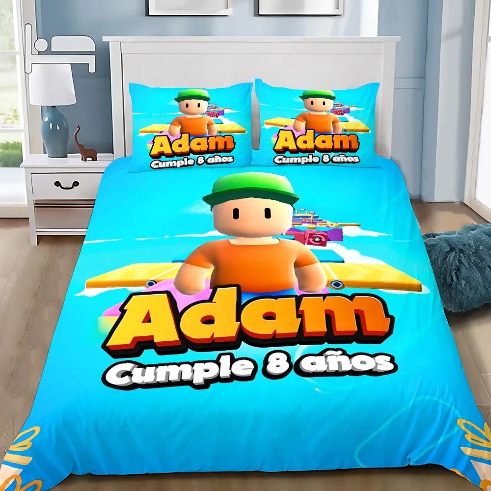 

3D Print Game S-S-Stumbles Guys Bedding SetGirls Adult Single Twin Queen Size Duvet Cover Pillowcase Bedding EU Single(135*200cm)3pcs