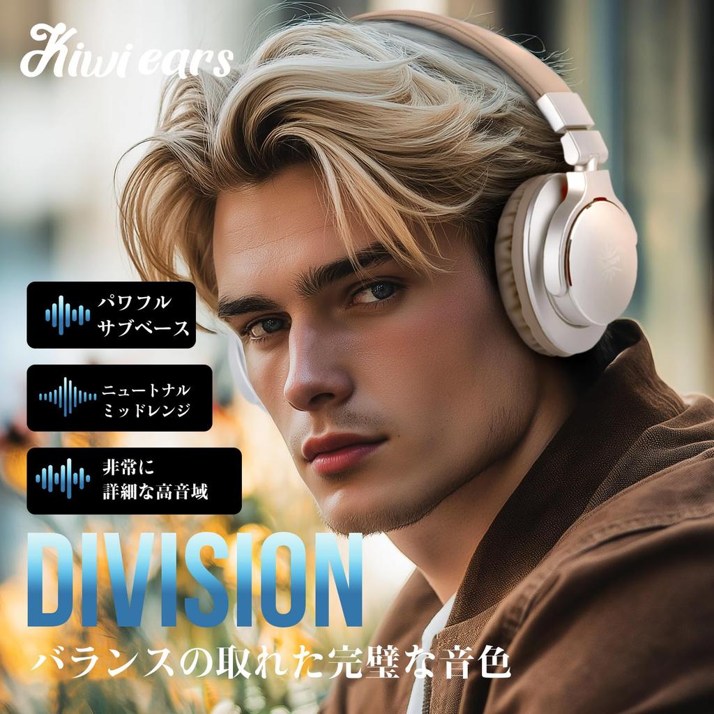 Linsoul Kiwi Ears Division HiFi Soundproof Wired Headphones with Large 40mm Dynamic Noise Ergonomic Stereo Plug Cable and Soft Vegan Leather Earmuffs