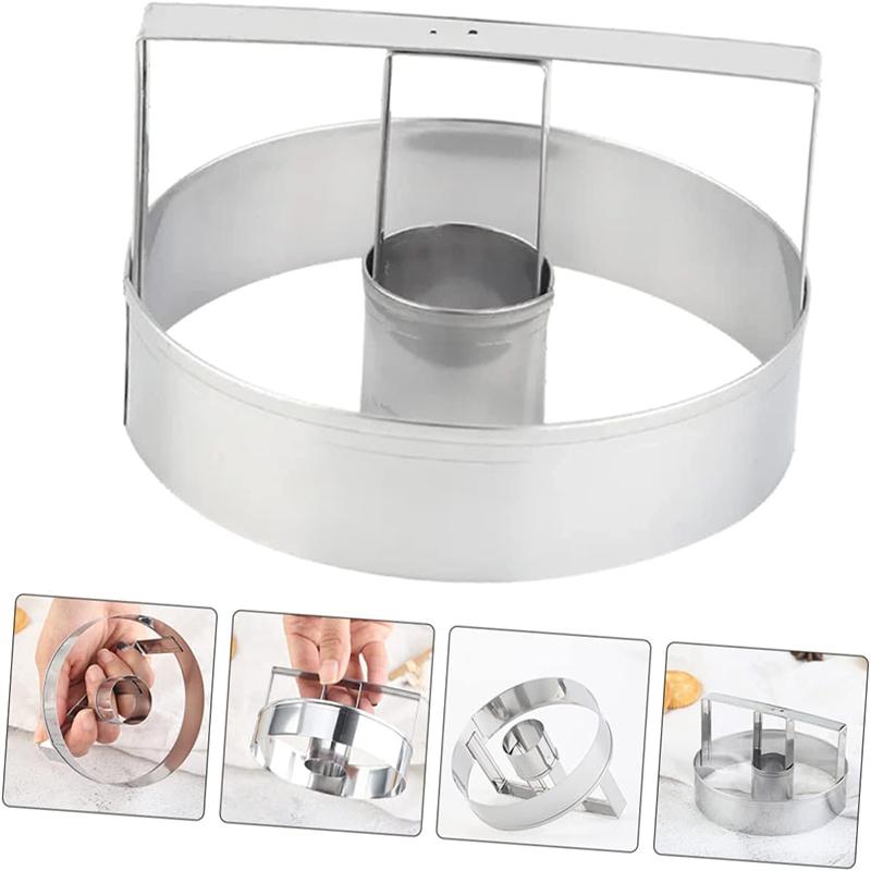 Edelstahl Donutform Keksstempel Form Kuchen Dekoration Werkzeug DIY Kuchen Brot Schokolade Teigschneider Küchen Backzubehör