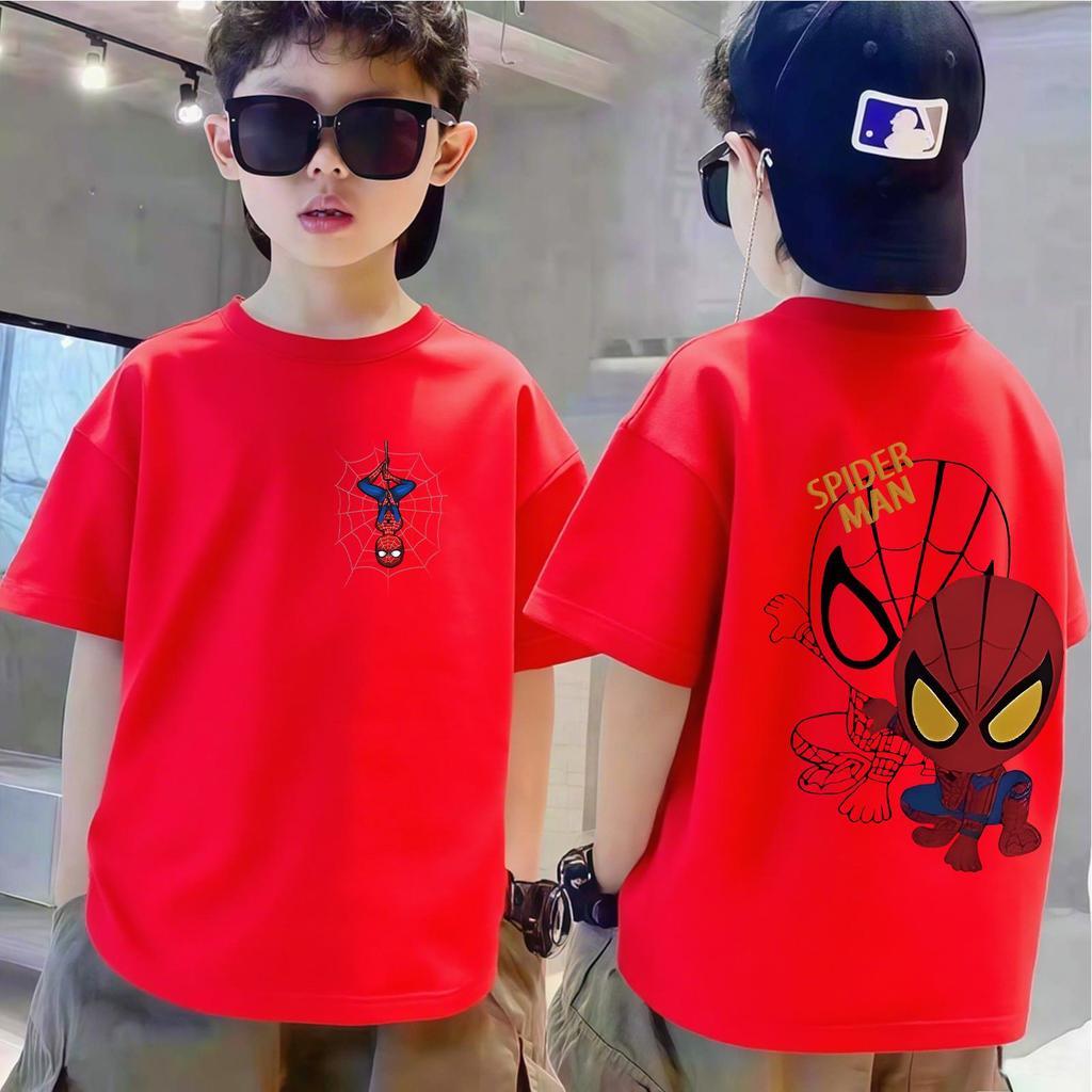 Cute Anime Fashion Children's Clothing Spider Comfortable Round Neck T-shirt