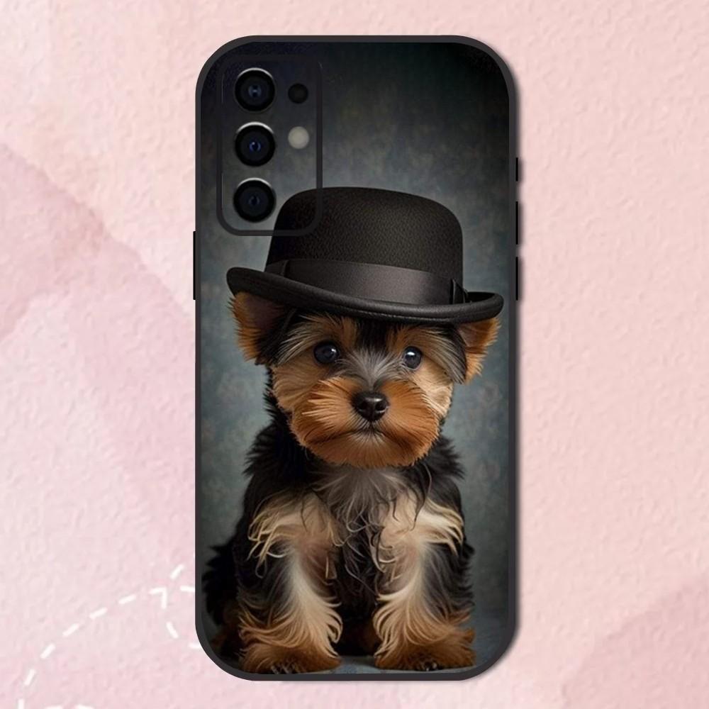 Yorkshire Terrier HUND Süße Handyhülle Für Samsung S24,S21,S22,S23,S30,Ultra,S20,Plus,Fe,Lite,Note,10,9,5G Schwarzes Weiches Gehäuse