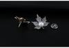 Crystal Maple Leaf Pearl Brooch - Elegant Women's Zircon Corsage Accessory