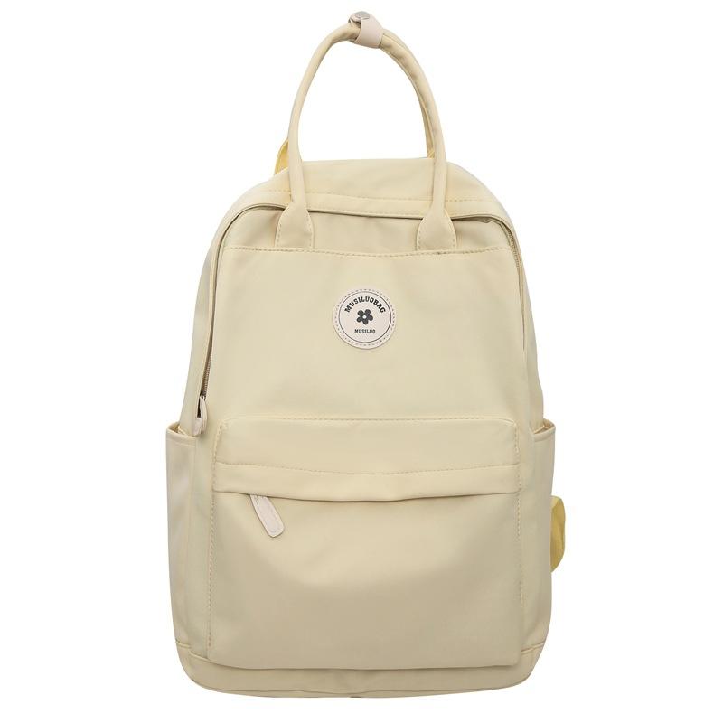 

Summer new solid color large-capacity portable backpack street trend student letter backpack