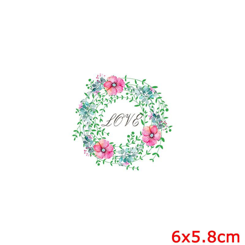 Flower Patch Thermo Sticker On Clothes Patches For T-Shirt Iron On Transfer For Clothing Letters Stripe Applique Thermal Decor