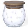 Mizukage Pickle Storage Glass X Snow Current Model J-kitchens Container/Heat-Resistant Canister, 7.6cm 9.0cm, 350cc, Pattern, Convex,