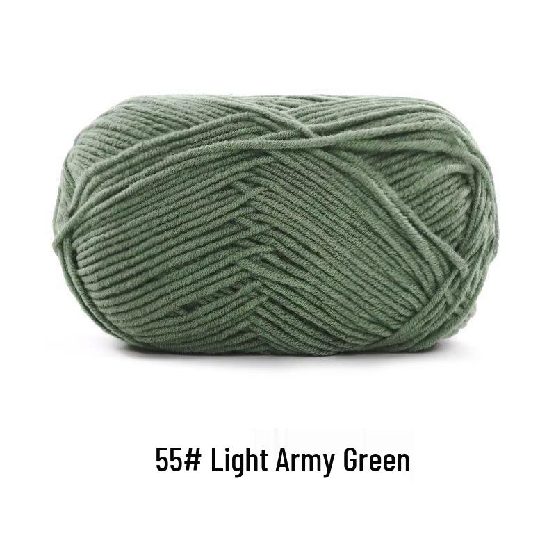 Suhe Meng Xiaoxiao 4-Ply Combed Cotton Milk Yarn for DIY Knitting: Blanket, Hat, Scarf Projects