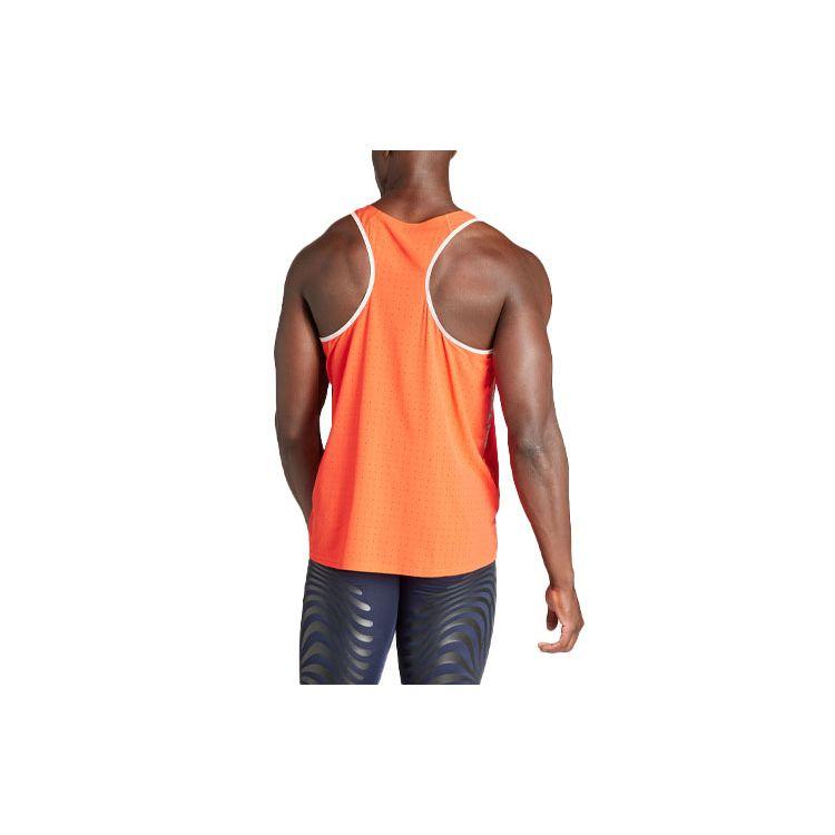 Adidas Adizero Singlet With Alphabet Logo Print Men Tops Light-Red IQ4926