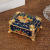 Mini Portable Jewelry Storage Box Embossed Castle Retro Creative Ring Storage Jar Enamel Alloy Colorful Princess Dresser Display