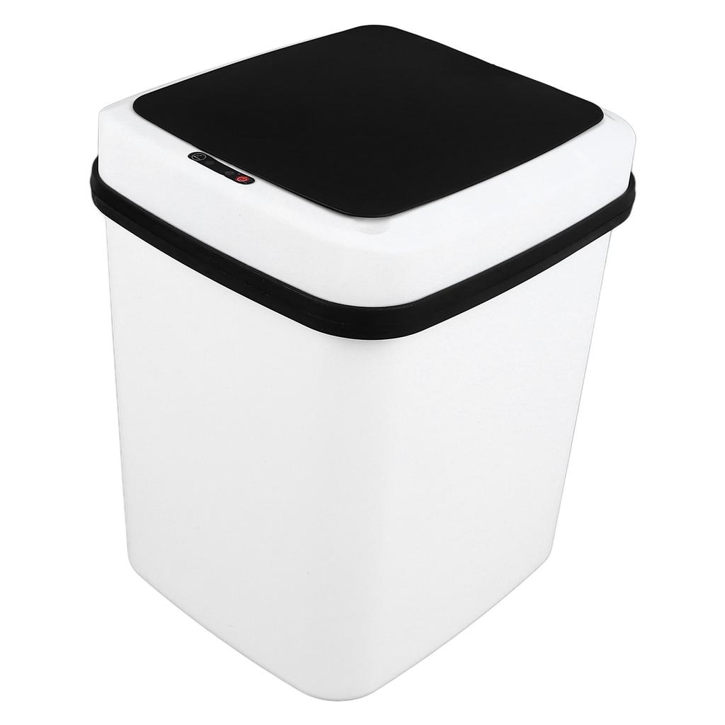 Smart Trash Can Large Capacity LED Light Automatic Motion Sensor Waste Bin with Button for Home Use L