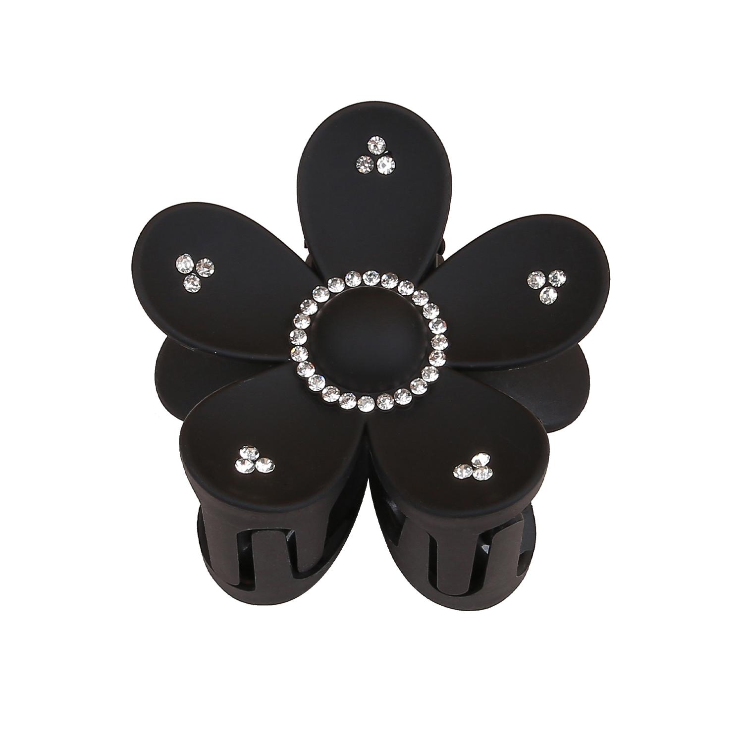 

1/4pcs Big Flower Matte Hair Claw Clips Resin Plastic Clamp Hair Clip Crystal Floral Hair Clip Claws Hair Accessories For Women