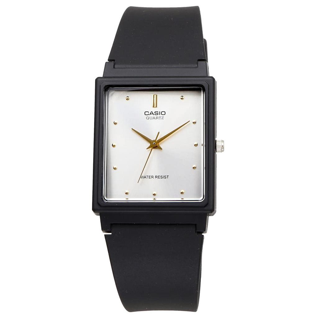 CASIO MQ-38-7A rectangular face analog watch with urethane belt, unisex, overseas model