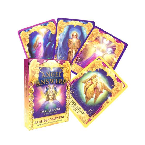 44Pcs/Set Tarot Decks Angel Answers Oracle Future Prediction Art Paper Classic Table Card Toy for Party