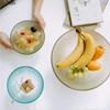 Transparent Glass Fruit Plate Round Shape Tall Feet Glass Bowl Fruit Salad Bowl Snack Tray Dish Dessert Plate Decorative Plates
