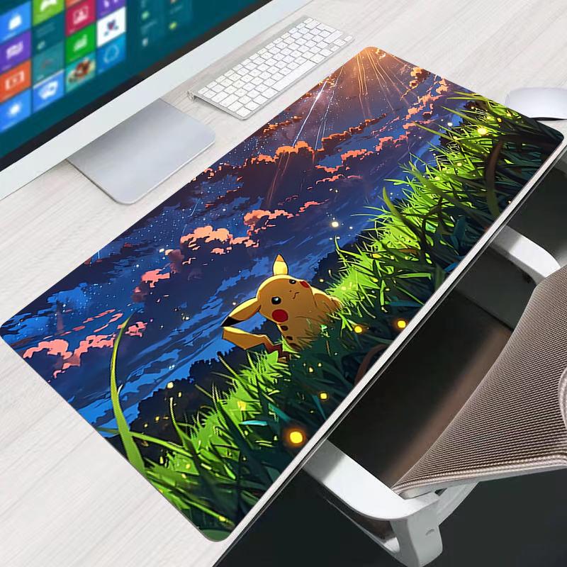 Extra Gaming Mouse Pad Lock Edge Pokemon Computer Gamer Laptop For Best Gift Keyboard Carpet Mouse Mat NonSlip Rubber Table Rug