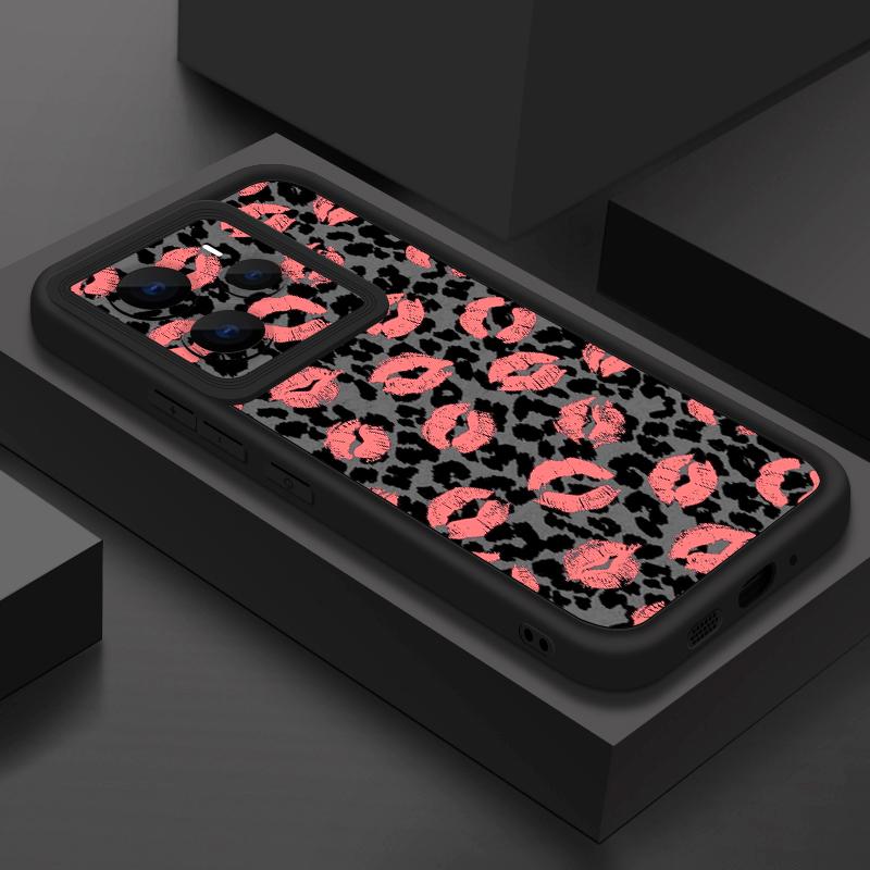 Soft TPU Phone Case For Xiaomi Redmi Note 15 14 13 Pro 4G For Redmi Note 13 14 Pro Plus 5G Pink Lips Print Silicone Back Cover