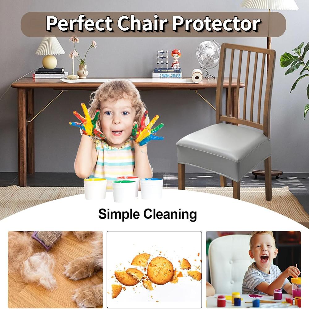 Dining Room Chair Protector Slipcovers Set of 4/8 Stretch Removable Washable Seat Cover for Kitchen Home Decoration Chair Cover