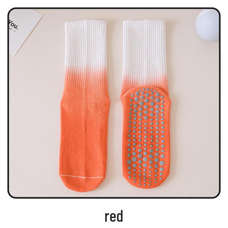 Gradient Tie-Dye Non-Slip Yoga & Pilates Mid-Length Socks for Women