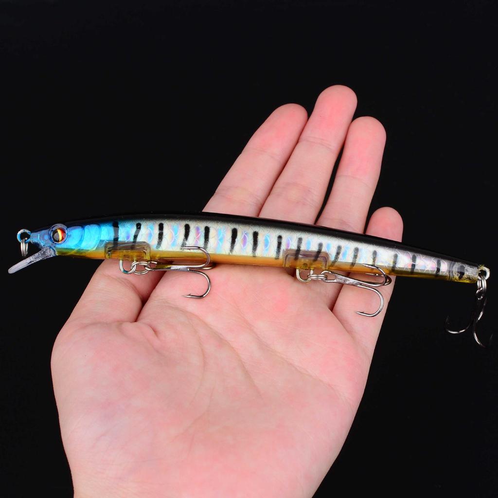 Flying Minnow Laser Fishing Lure - Floating, Long Cast for Bass & Freshwater/Sea Fishing