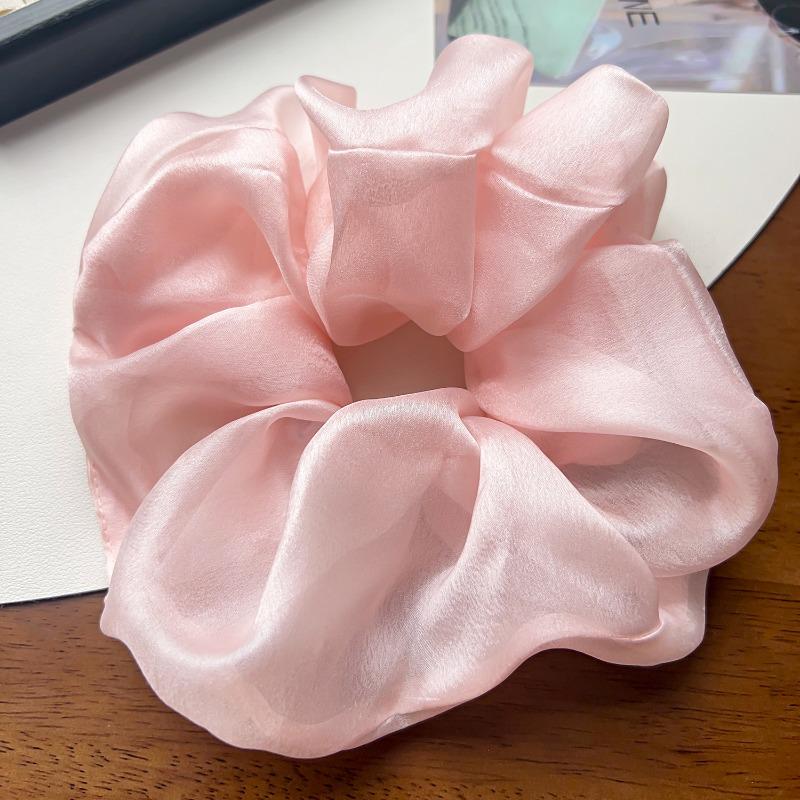 New Large-sized Fabric Hair Band and Hair AccessoryFeaturing Retro Floral and Diamond-encrusted Ponytail Hair Ties