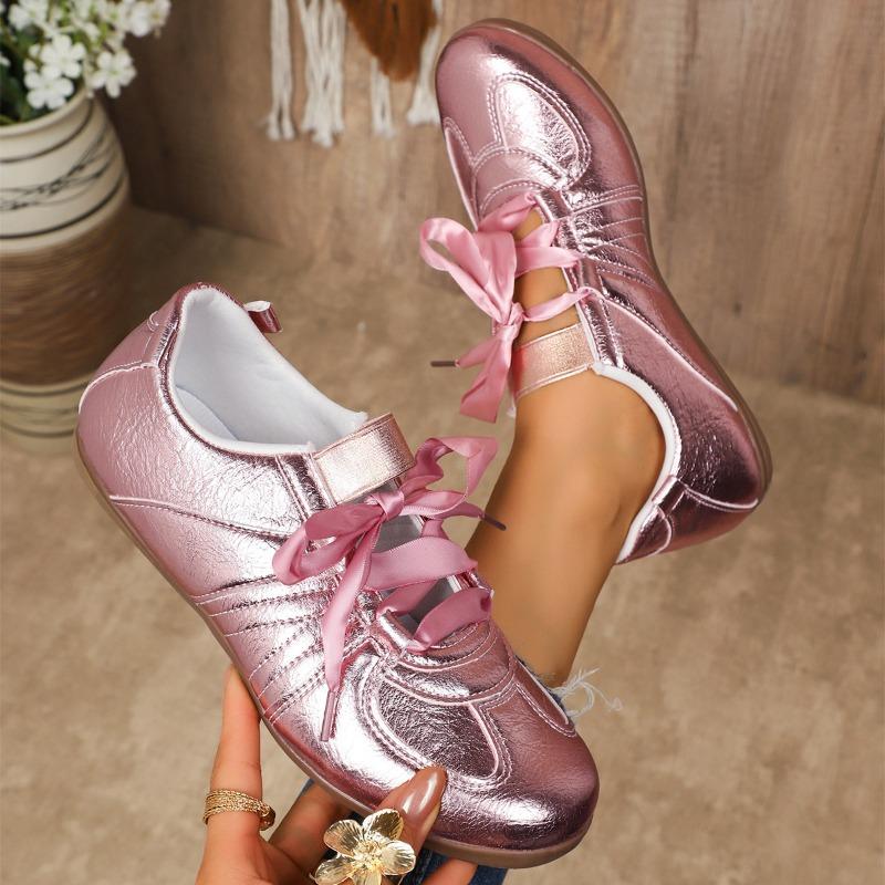 

New Flat Retro Sports Shoes for Plus-size Women 36 рожевий