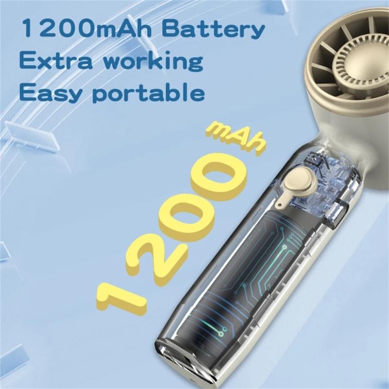 Portable Fan Powerful Handheld Fan 3 Speed Small Desk Fan Lightweight Rechargeable Fan for Travel Indoor Outdoor