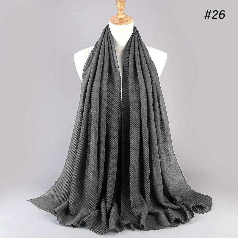 Flocked Bubble Cotton Scarf Hijabs For Muslim Women Soild Color Breathable Islamic Headscarf Arab Head Scarves