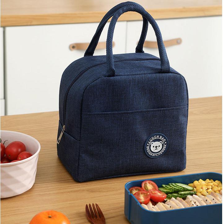 Large Capacity Insulated Lunch Bag with Thickened Aluminum Foil for Office or School