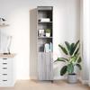 VidaXL Buffet sonoma gris 37,5x35x180 cm bois d'ingénierie, armoire, armoire latérale, armoire de rangement haute, armoire 861675