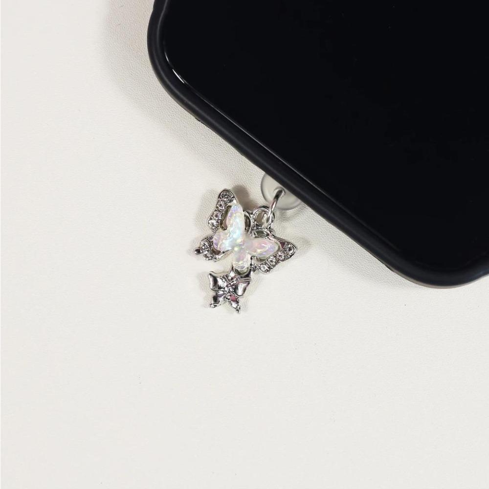 Dustproof Butterfly Charge Port Anti Dust Plug Type-C Charm Phone Dust Plug Phone Charge Port
