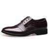 Men's Formal Leather Shoes Have an Inner Height Increase of 6cm, Trendy Men's Lace-up Business Formal Patent Leather Hollow Leather Sandals Hole Men