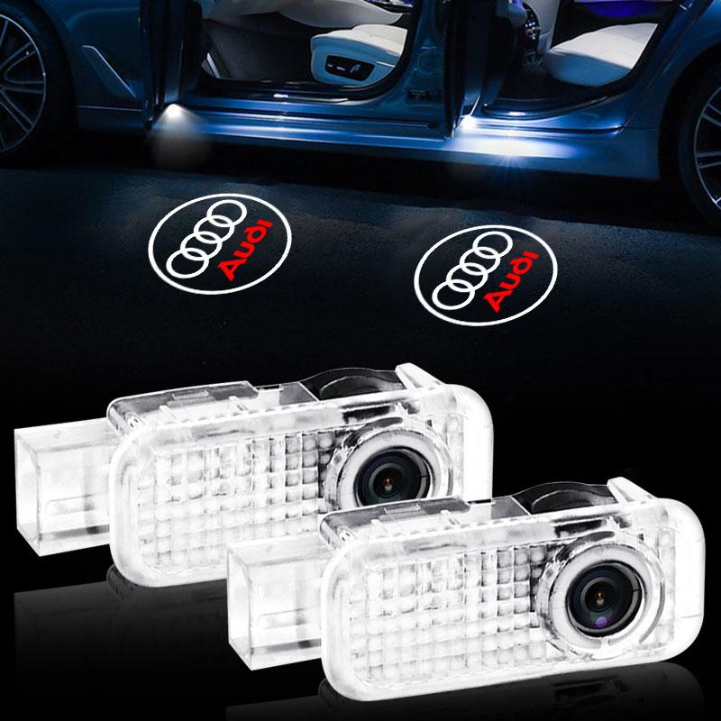 For Audi C72PC Car Door Welcome Light Led Car Projector Lamp Car Accessories For Audi A4L A6L A3 A4 Q3 Q5 Q7 A5 A7 S3 S4 S5 S6 S8 RS3 RS4