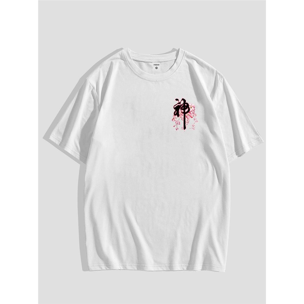 Street Fashion Geisha Mask Summer T-Shirt for Men And Women