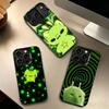Alien Katze Grün Lustig Gnarpy Meme Handyhülle Für iPhone17,16,15,14,13,12,11Plus,Pro Max,XS,Bunt Silber Handyhülle Funda Cover