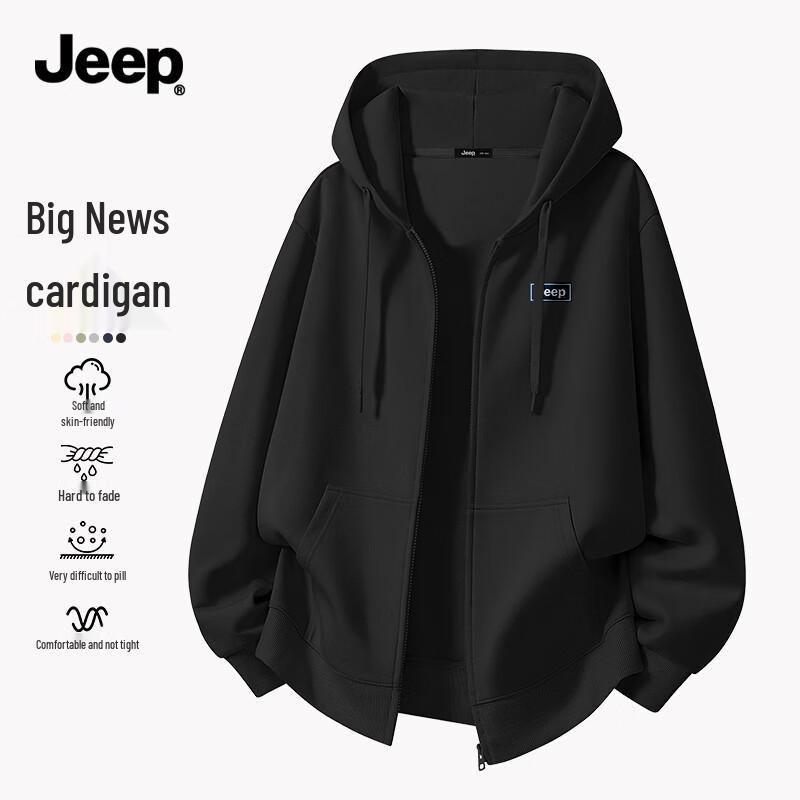 

Jeep Мужская повседневная толстовка с капюшоном на молнии L