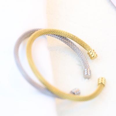 Universeel Simpel Dames Staaldraad Kabel Open Eind Armband