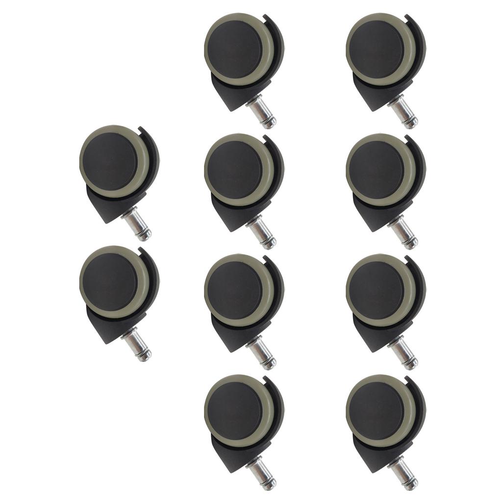 10PCS Chair Wheel OD Green Nylon PU 2in 360 Degrees  Rotating Office Chair Caster for Replacement