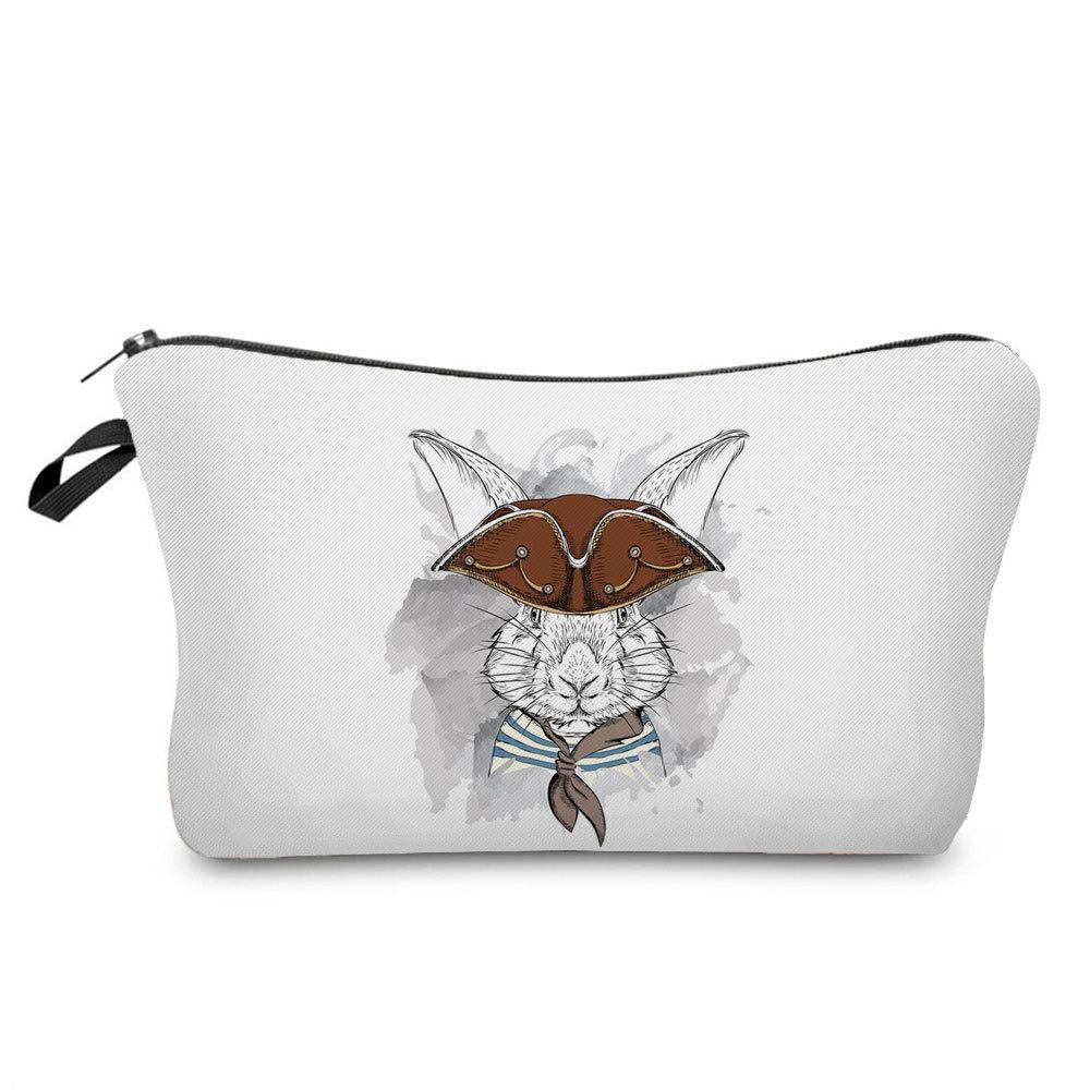 Women Dog Print Cosmetic Bag Toiletries Organize Travel Storage Case  6402